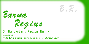 barna regius business card